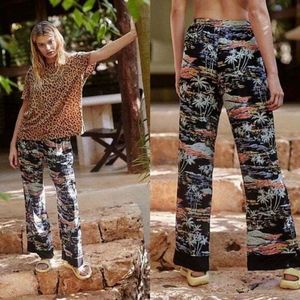 NWT Free People Blue Lagoon Boho wide Leg Pants